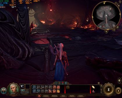 Baldur's Gate 3 sur GTX 1650, 53 images par seconde en 1280x1024