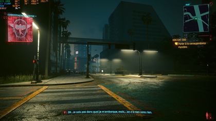 Cyberpunk 2077 sur GTX 1080, 76 images par seconde en 1080p