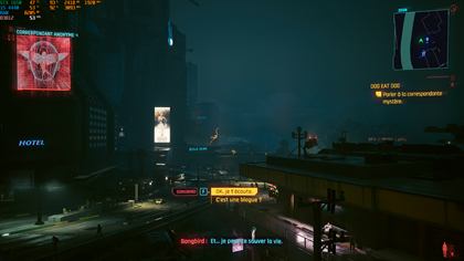 Cyberpunk 2077 sur GTX 1650, 53 images par seconde en 1080p