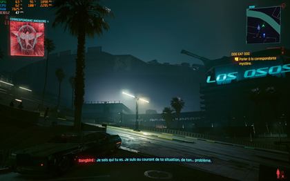 Cyberpunk 2077 sur GTX 1060, 47 images par seconde en 1680x1050