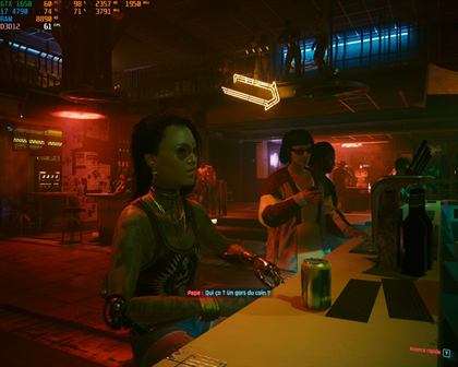 Cyberpunk 2077 sur GTX 1650, 61 images par seconde en 1280x1024