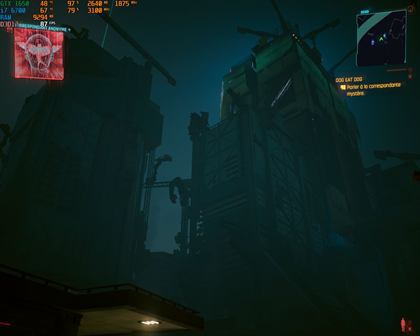 Cyberpunk 2077 sur GTX 1650, 87 images par seconde en 1280x1024