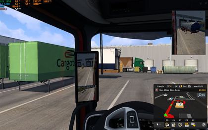 Euro Truck Simulator 2 sur GTX 1050, 52 images par seconde en 1680x1050