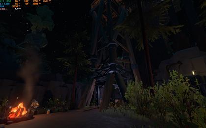 Outer Wilds sur GTX 1050, 57 images par seconde en 1680x1050