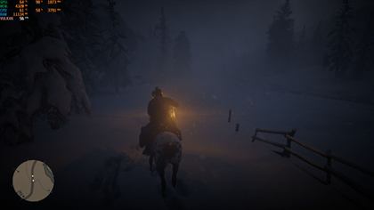Red Dead Redemption 2 sur GTX 1060, 56 images par seconde en 1080p